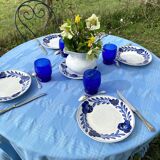 Lunéville blue flower dinner plates
