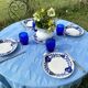 Assiettes plates Lunéville fleurs bleues