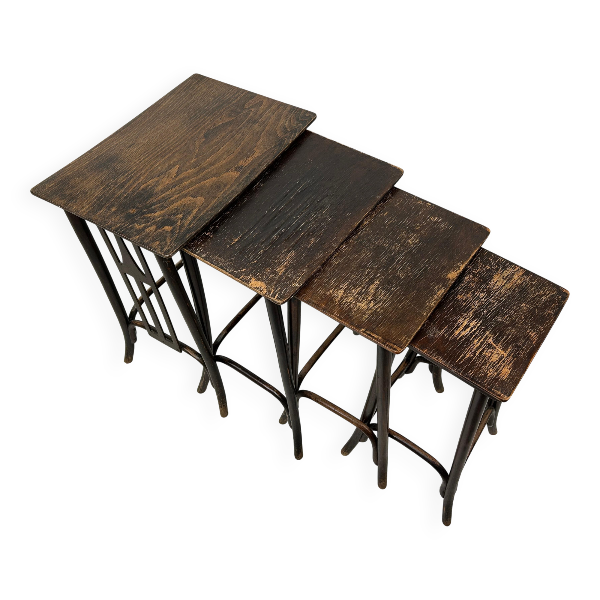 Nest tables Secession No. 958 by Siegel or Kolo Moser, produced by J&J Kohn.