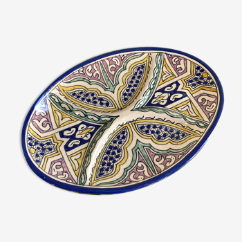 Ancient Moroccan ceramic serving dish