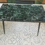 Table basse vintage résine aspect marbre