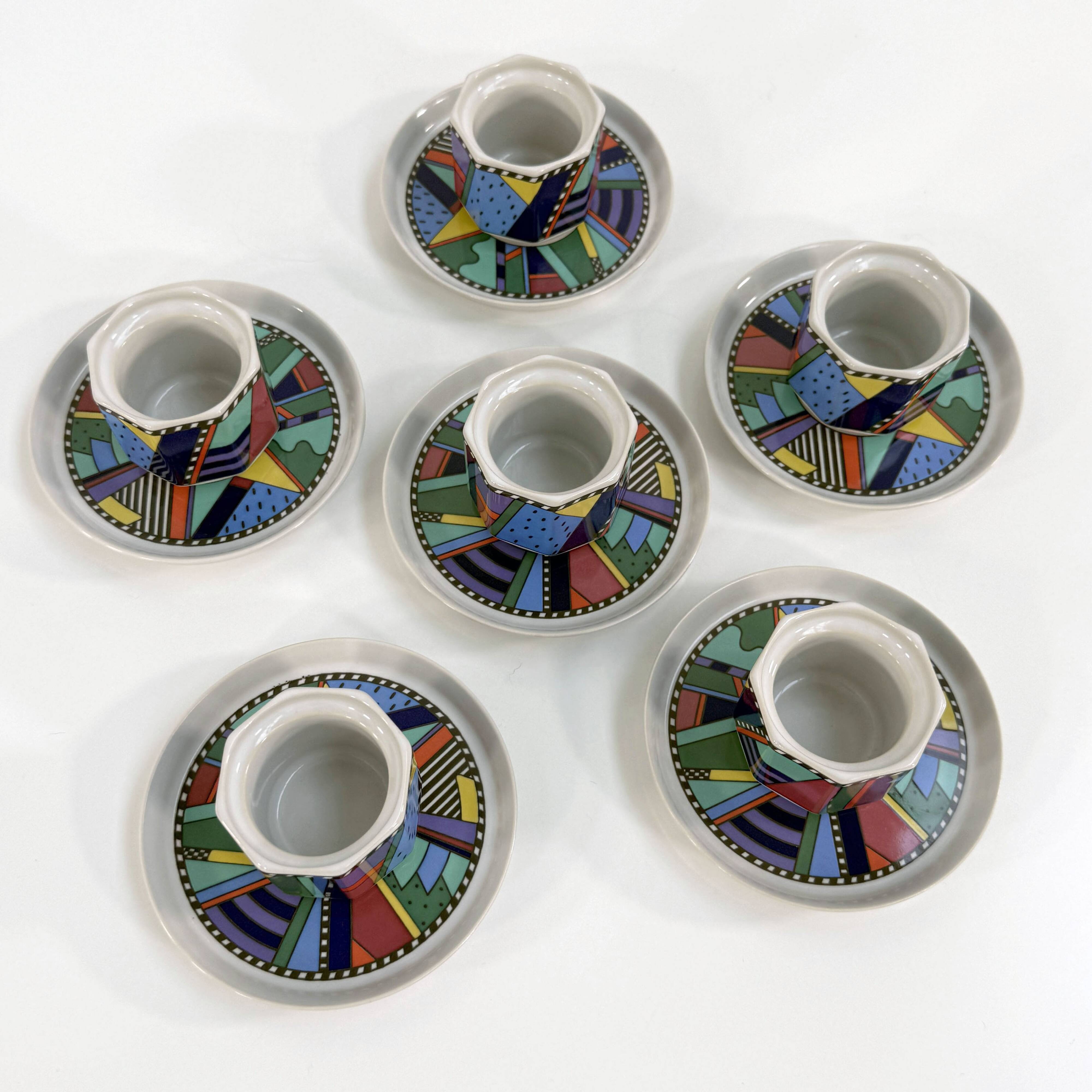 Lot de 6 tasses espresso Metropol de Barbara Brenner pour Rosenthal, 90