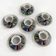 Set of 6 Metropol espresso cups by Barbara Brenner for Rosenthal, 90