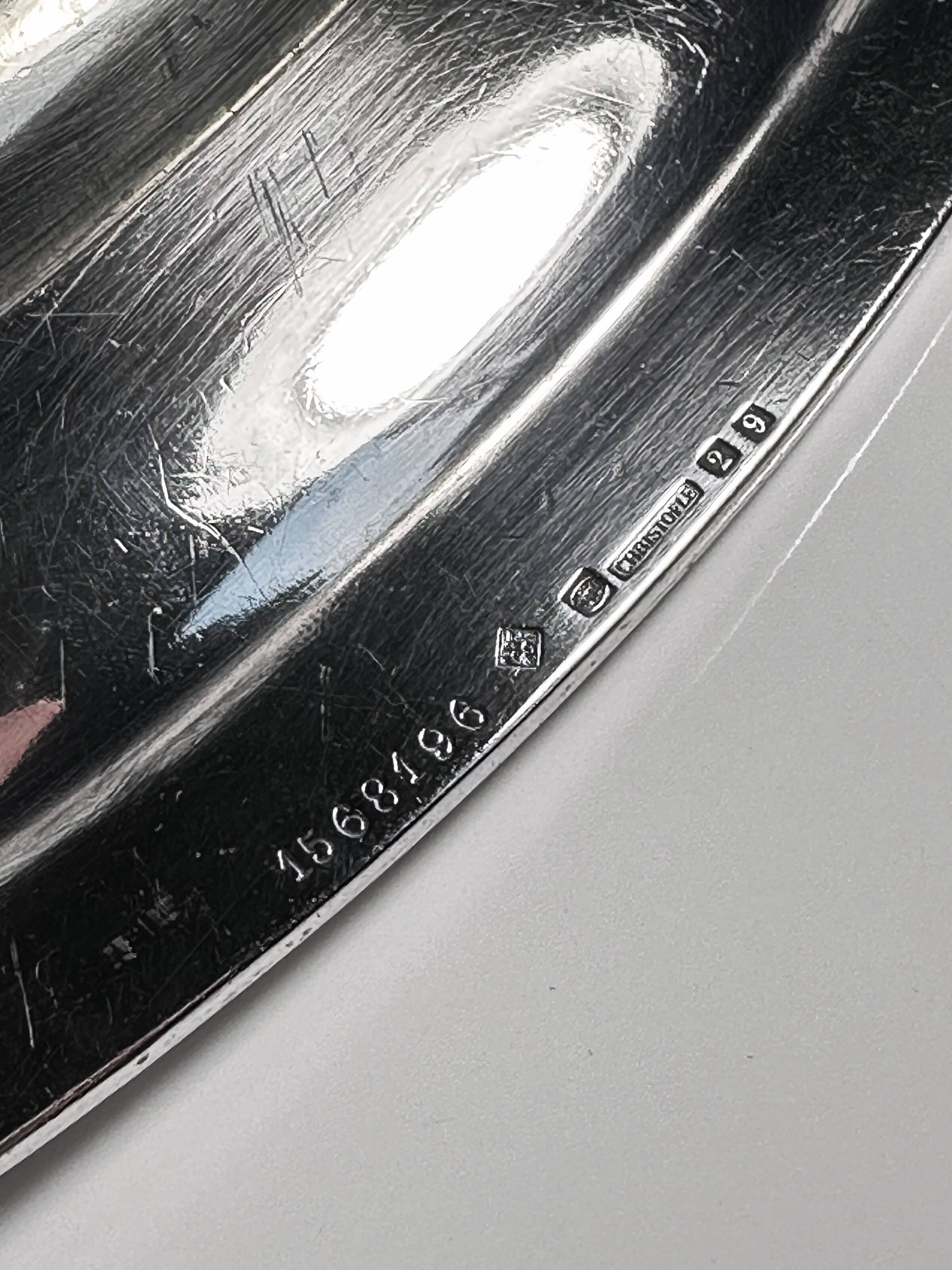 Silver-plated Christofle tray 1930s Grand Hotel du Lac St. Moritz