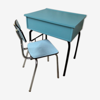 School desk set and formica chair
