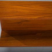 Mid-century modern teak wall shelf by Walter Wirtz for Wilhelm Renz, Germany, 1960s