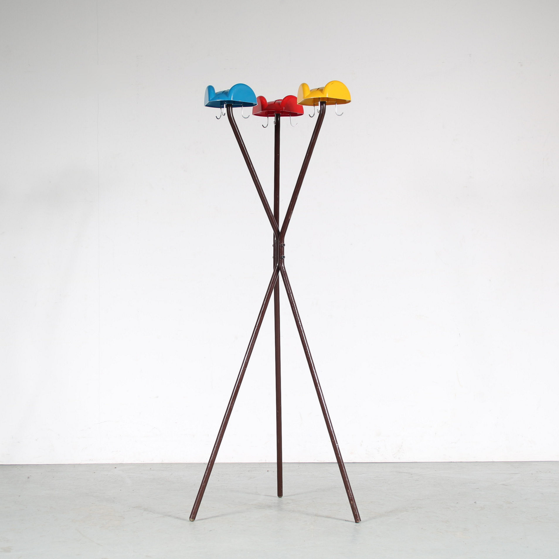 1960s Tricorno coat rack by Enzo Mari for Danese, Italy