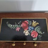 Vintage painted wooden jewel box