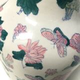 Vase Chine decor floral butterfly pink chinese antique pot