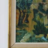 Vintage oil painting landscape