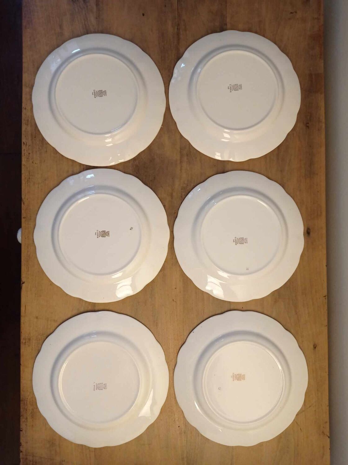 Assiettes plates Digoin Sarreguemines