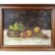 Still life with fruit signed, dated and framed 54cmX42cm