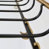 Mid-century coat rack in gold and black aluminium, Belgium 1960s
