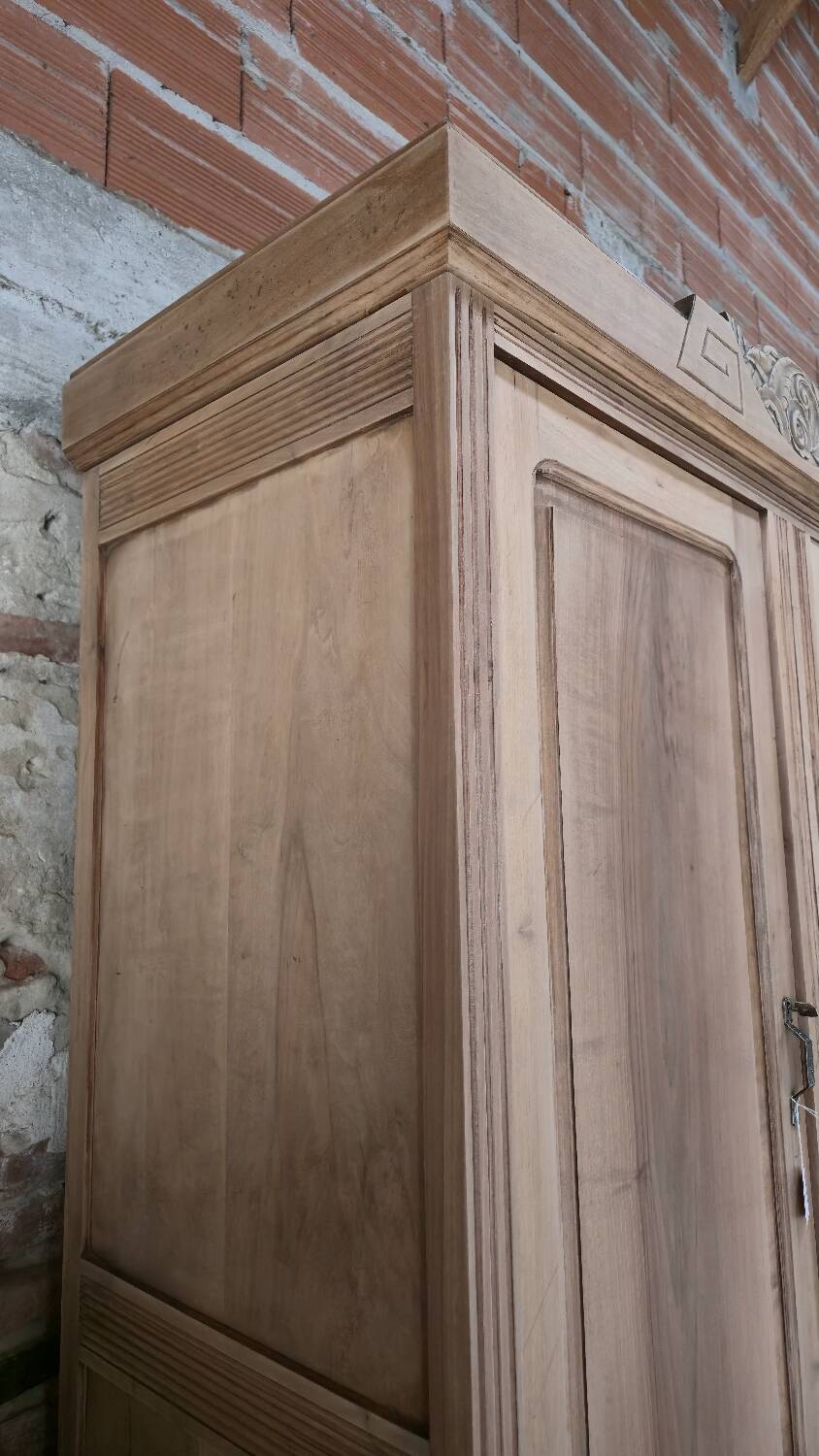 Large Art Deco oak wardrobe, restored