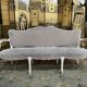 Louis XV taupe and cream style sofa