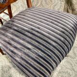 Pair of beech chairs with velvet