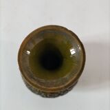 Small glazed vase with raised floral decoration