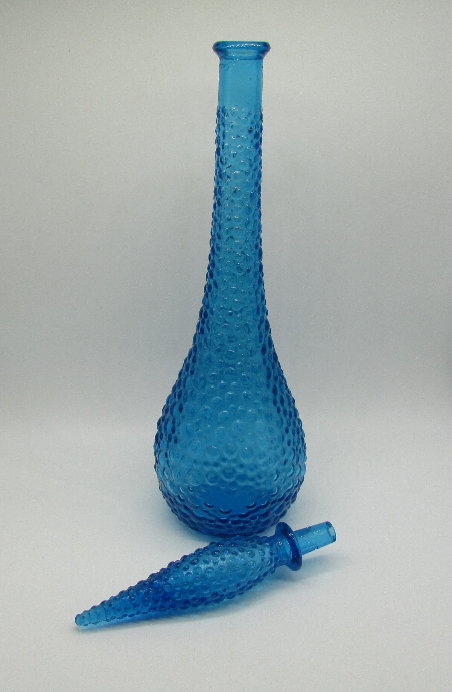 Bottle blue glass vintage italy