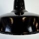 Industrial Black Enamel Factory Pendant Lamp, 1960s