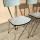 Paire de chaises en formica bleu