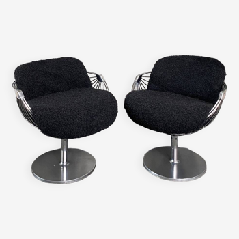 Pair atomic ball chairs by Rudi Verelst for Novalux - Belgium 1974