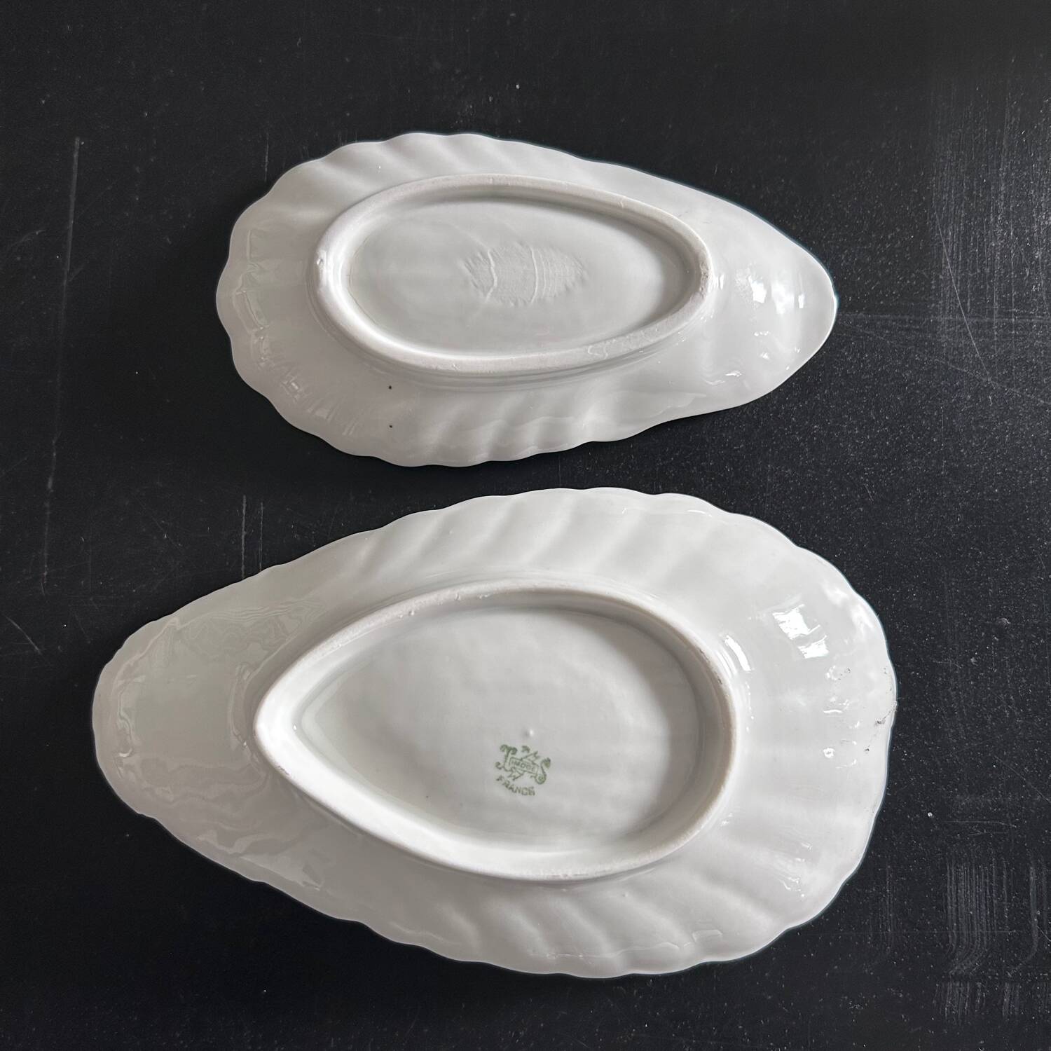 Duo of shell bowls