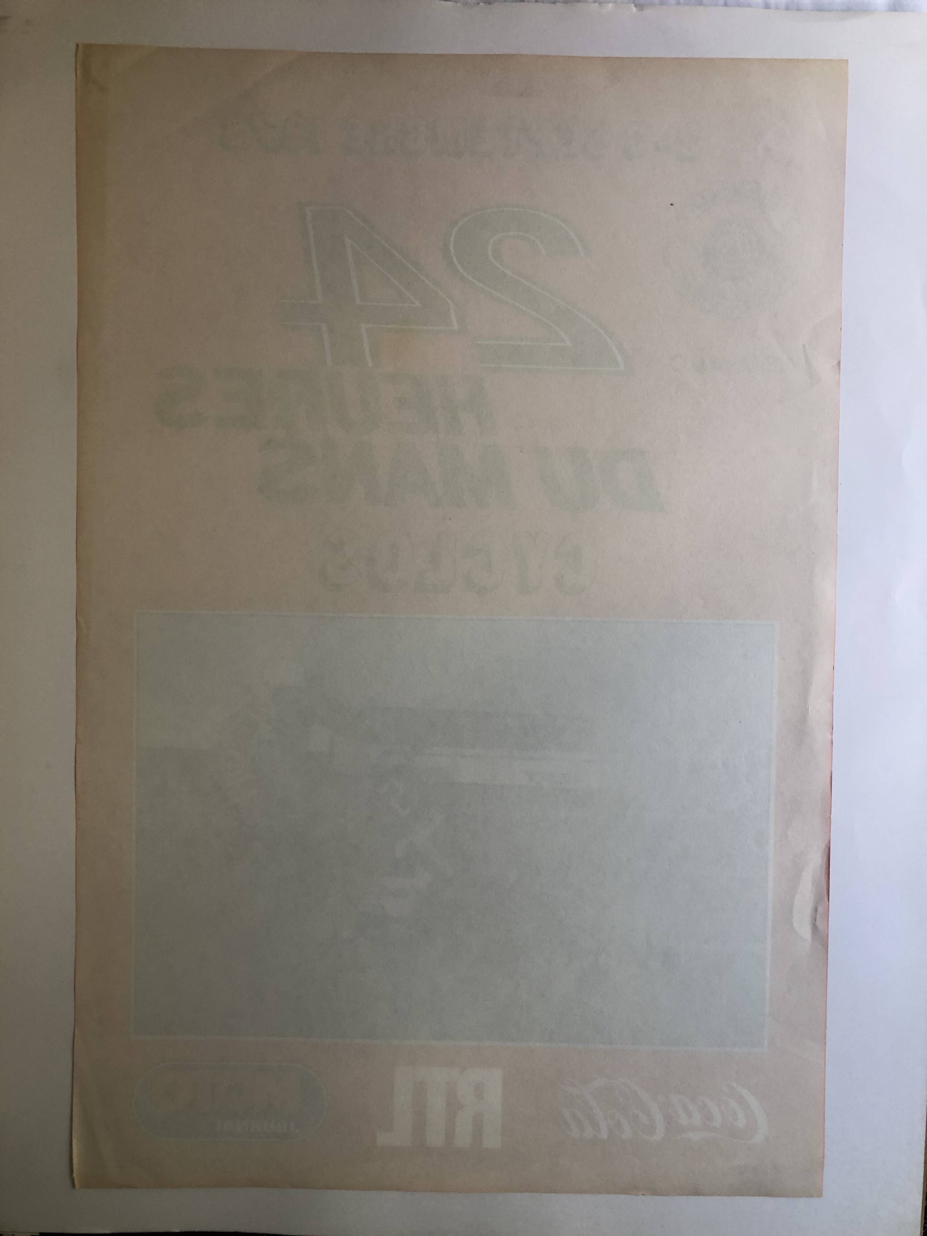 Original poster 24 Hours of Le Mans Cyclos September 2-3, 1978