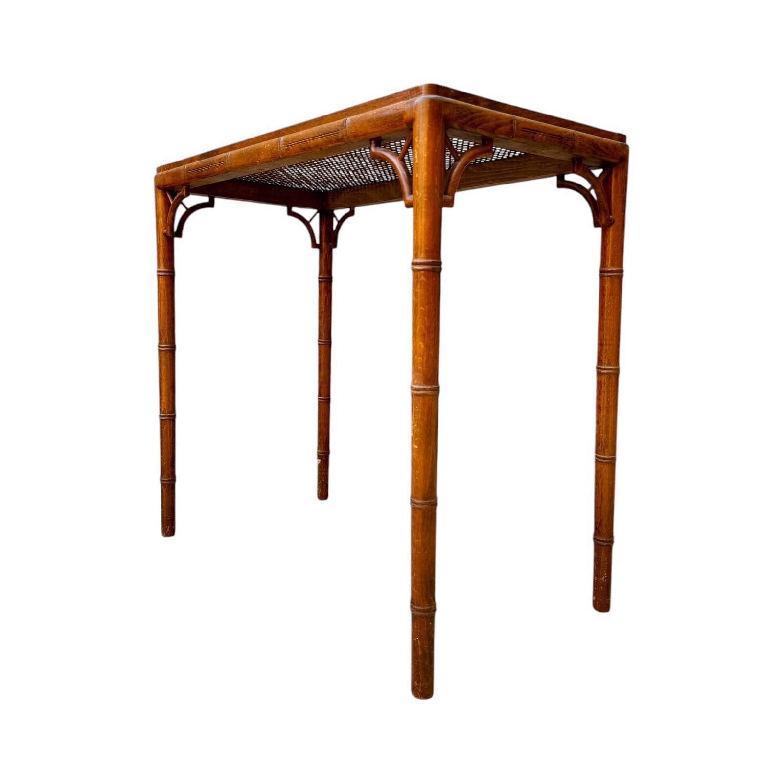 Console en faux bambou de style Chippendale