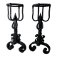 Pair of wrought iron landier andirons