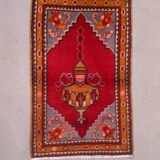 Old turkish oushak rug 118x74 cm vintage