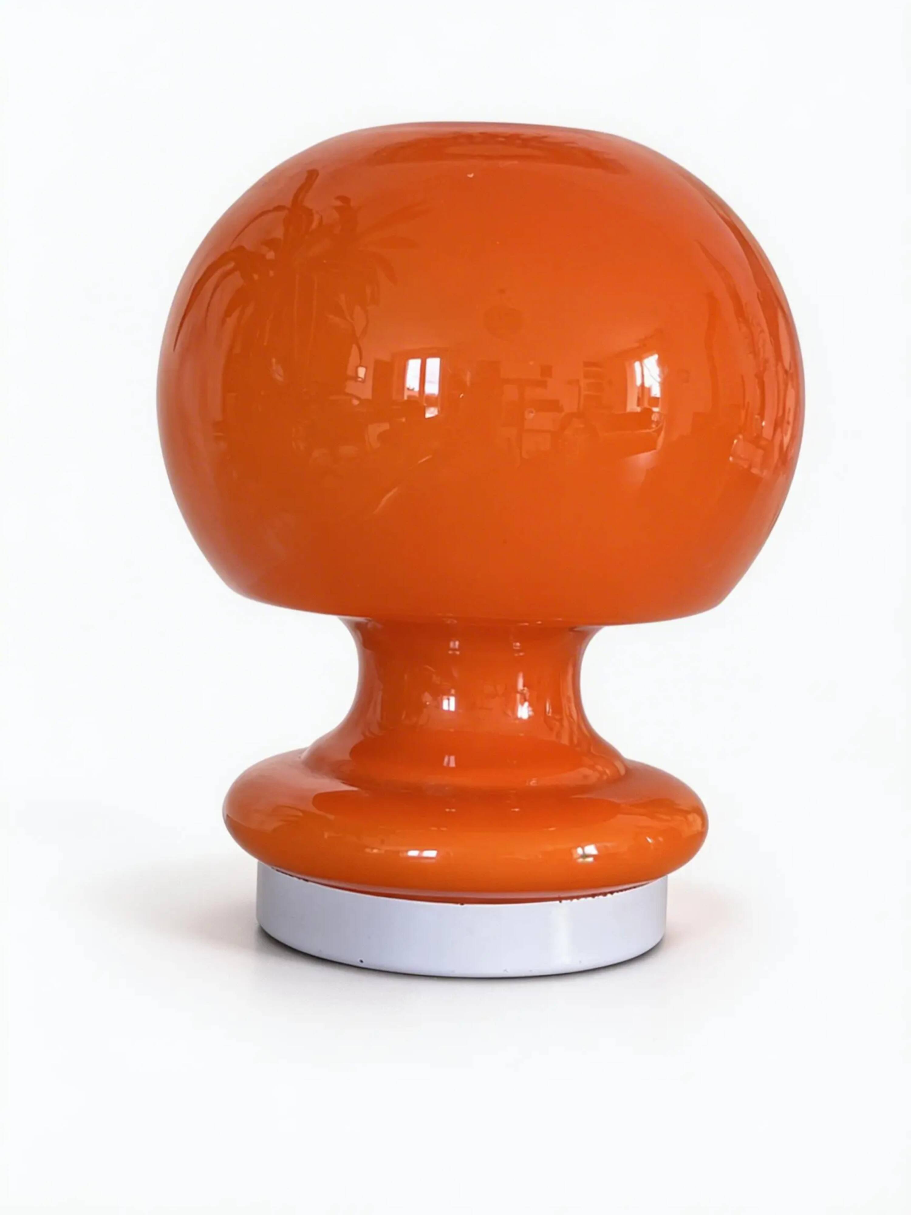 Orange globe lamp pop Space Age