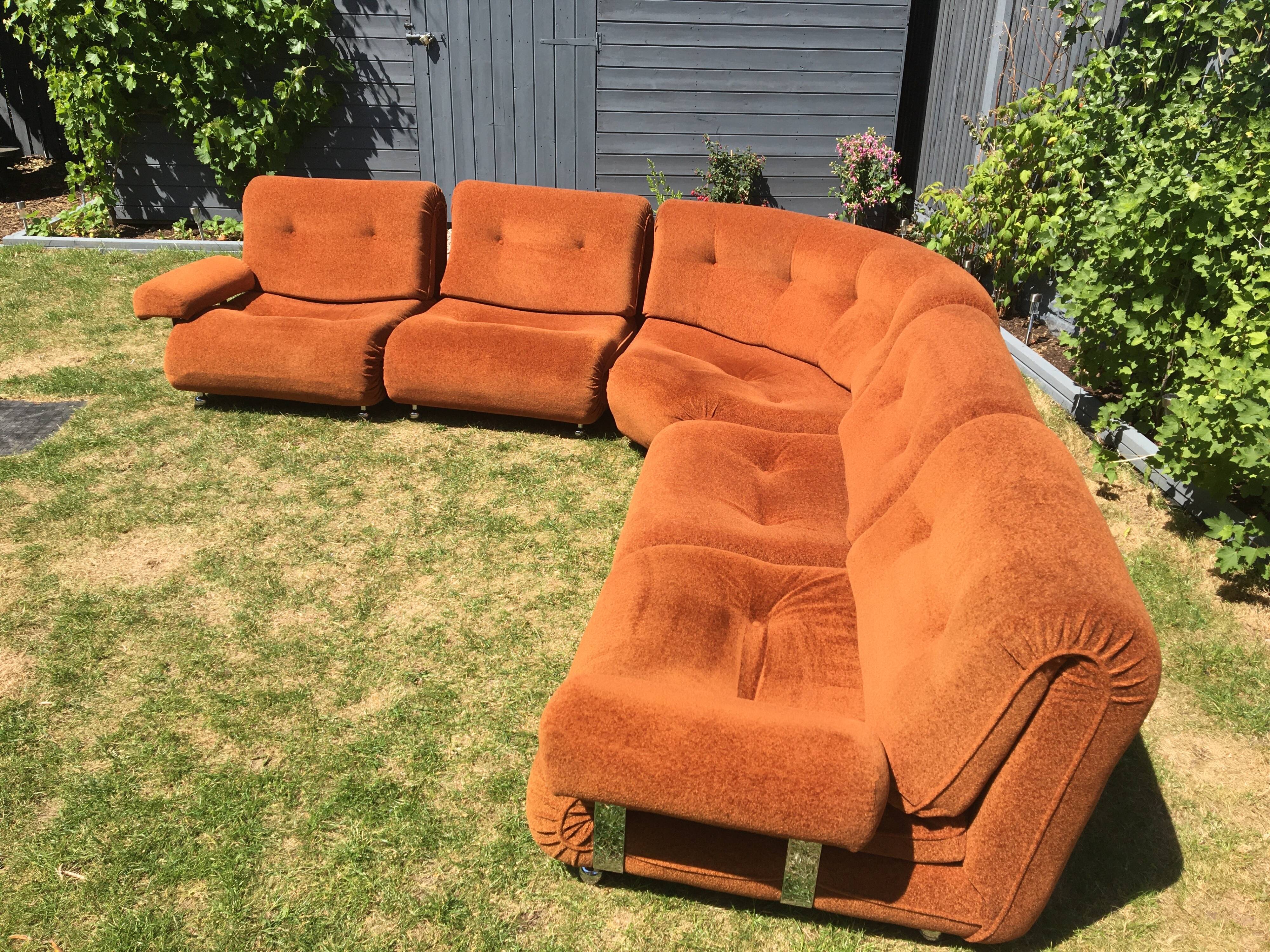 G-Plan vintage retro mid century corner modular 5 seater sofa suite by Km Wilkins