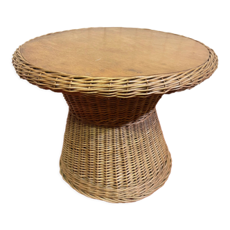 Wicker coffee table