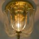 Limburg flush mount model a475 3031 flower-shaped glass shade and brass 70s