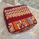 Handmade Berber Kilim pouf, floor cushion