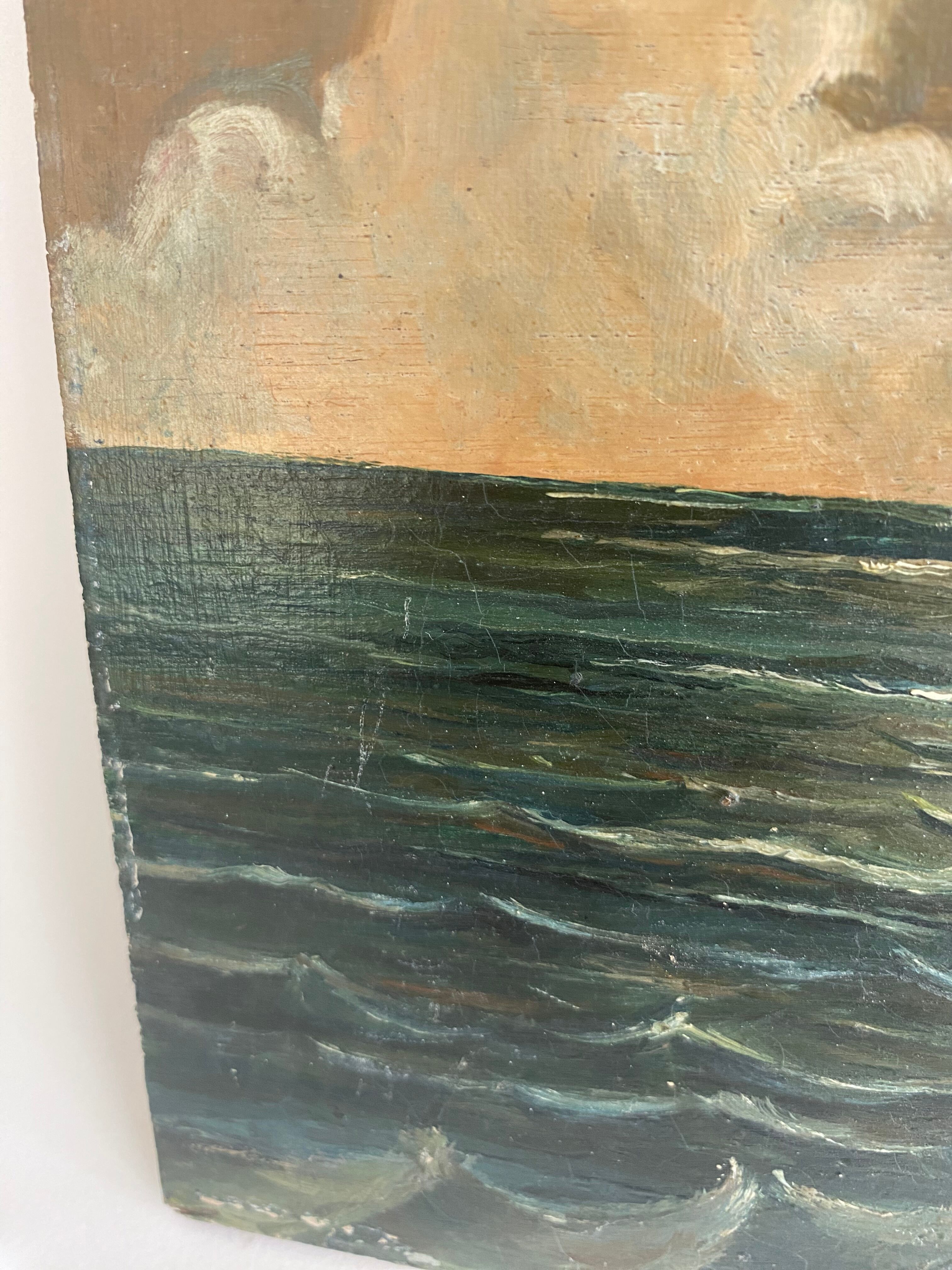 Huile sur bois signée