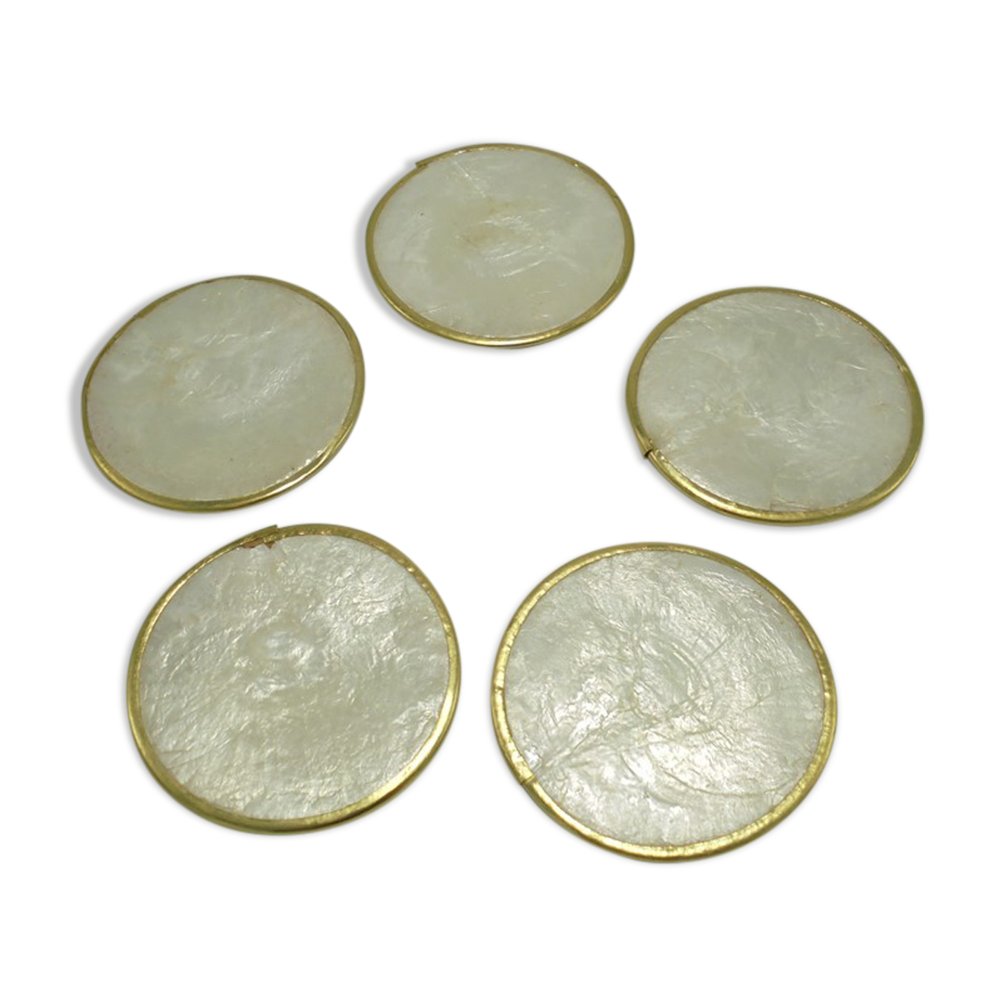 Set de 5 sous-verre en nacre