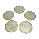 Set de 5 sous-verre en nacre