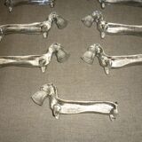 11 glass art deco knife holder/rest