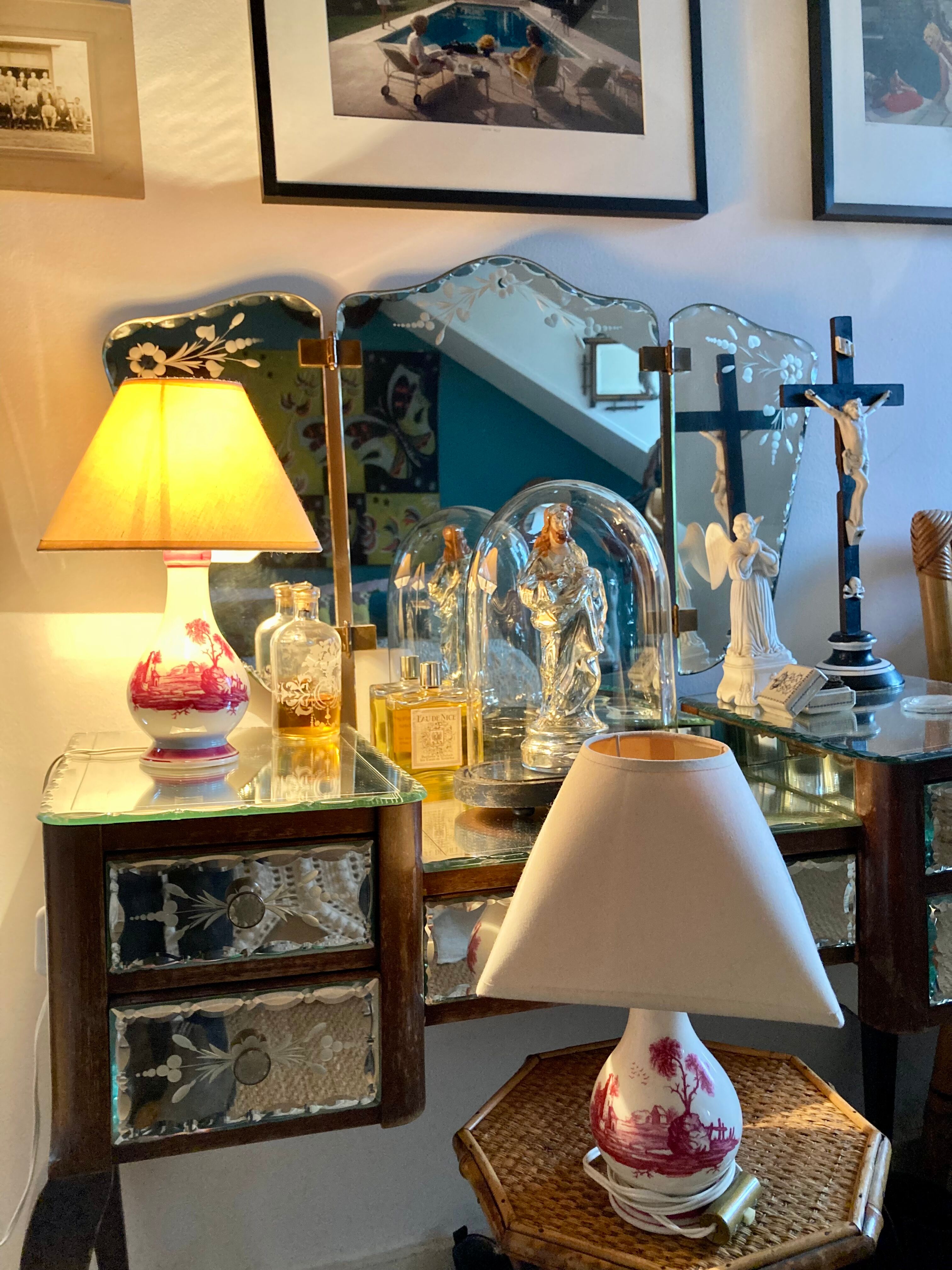 Pair of bedside lamps