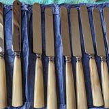 Set of 12 silver and ivory knives