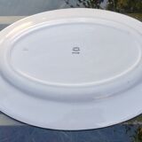 Plat de service ovale de la faïencerie de Gien modèle Pigalle ancien