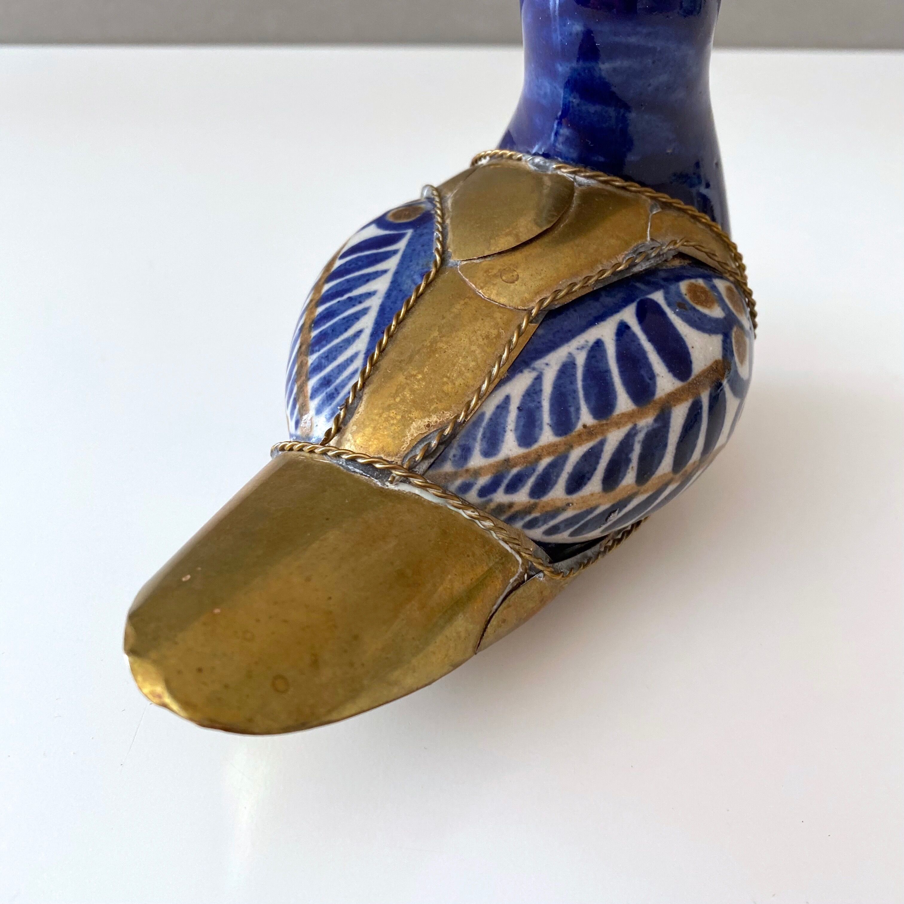 Tonala Duck, Vintage Ceramic Duck, Vintage Deco