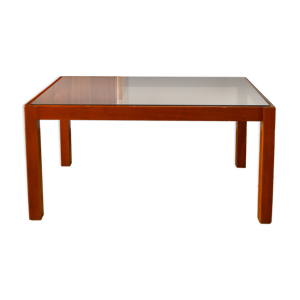 table basse en bois et - 1970