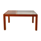 Wood and smoked glass coffee table, Design, 1970