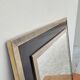 Design mirror in chromed metal vintage quality manufacture Italy, 1970s