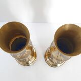 Pair of vintage bamboo-style vases 1970