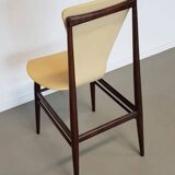 Set of 4 floating seat dining chairs / 1950s