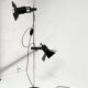 Black vintage floor lamp, 1970's