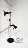 Black vintage floor lamp, 1970's